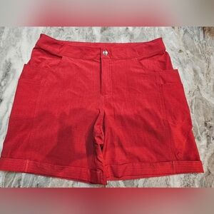 Zyia Active Red Performance Shorts Men’s Size Large Polyester Stretch